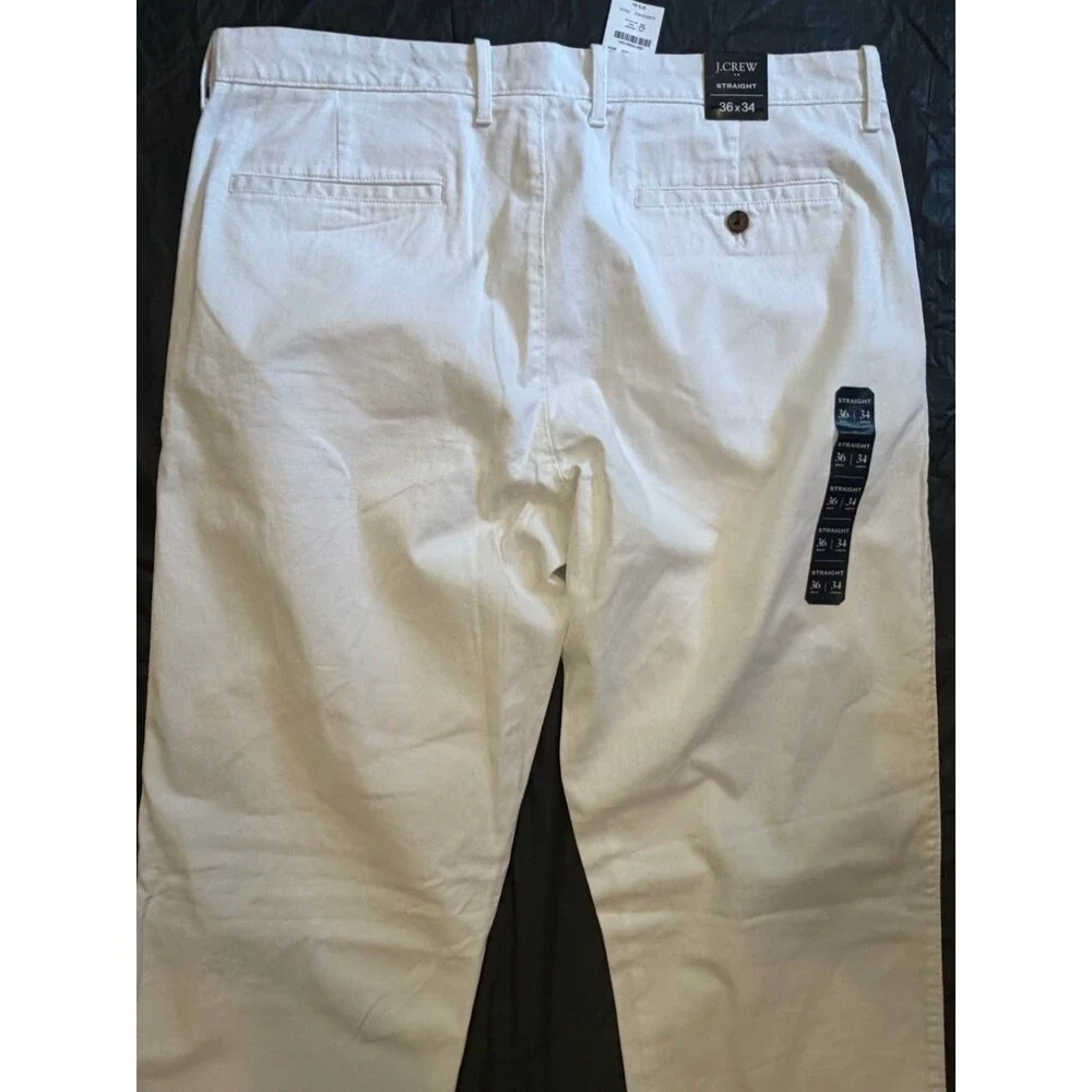 J. Crew Pants Men's Size 36x34 White Straight Flex